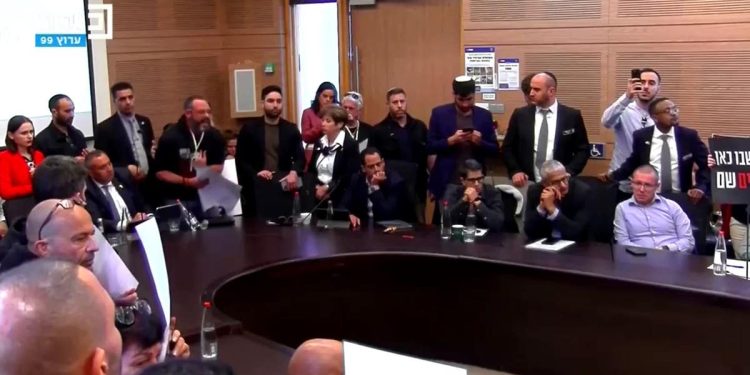 Relatives of Gaza hostages storm Israeli parliament as Hamas war rages