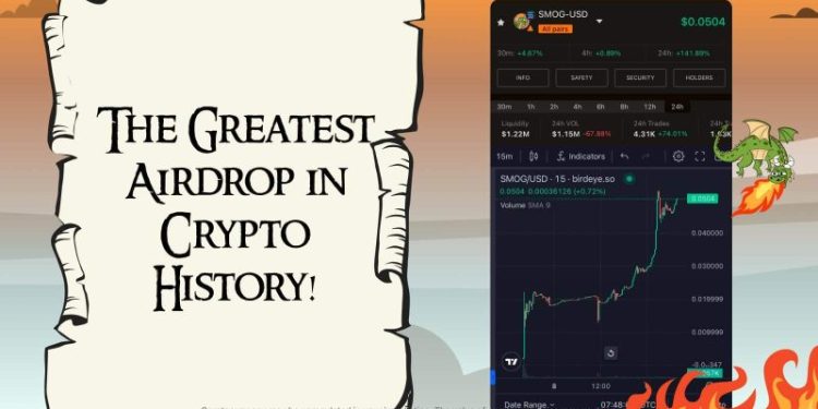 New Solana Meme Coin SMOG Token Announces ETH Bridge After Major $37M Market Cap Launch – Markets Bullish on Airdrop Campaign