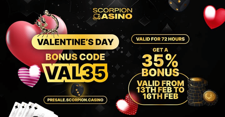 Viral Passive Income Casino Platform Offers Incredible Valentine’s Day Bonus Offer As Presale Approaches Conclusion – $4.1 Million Already Raised.