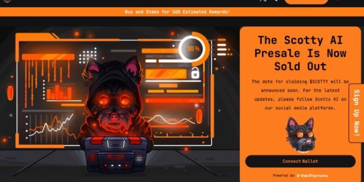 Sellout Meme Coin Scotty the AI ($SCOTTY) Launches on DEX, Thursday March 21st 10am UTC