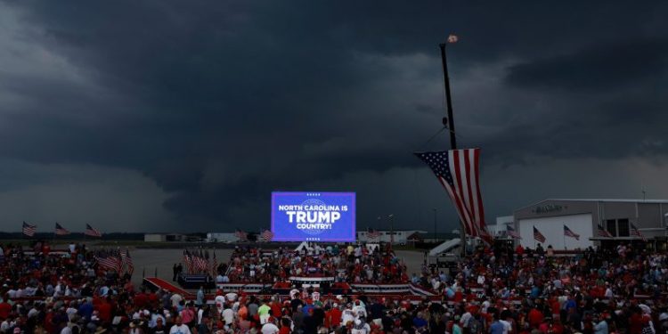 Proud Boys appear at Trump rally, drawing condemnation from Biden