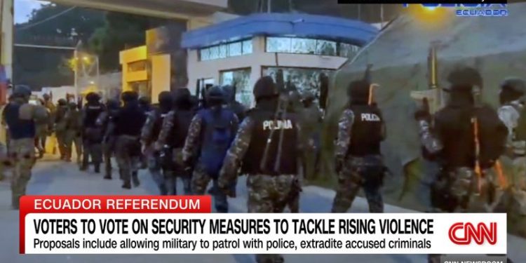 Ecuadorians head to polls for referendum as Noboa seeks backing for war on crime