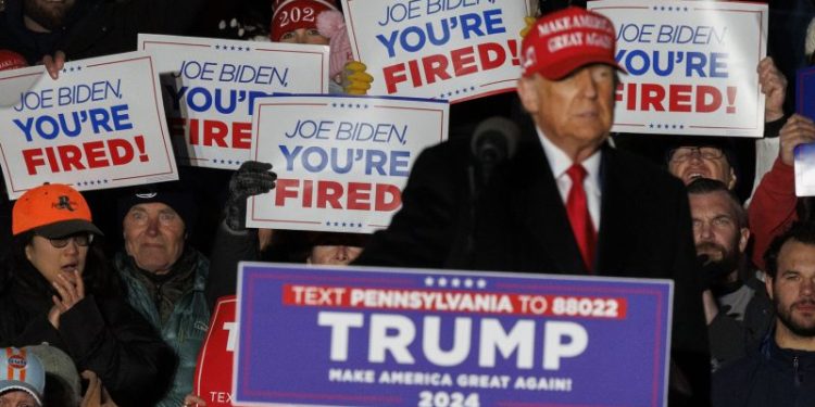 Trump supporters echo pro-Palestinian ‘genocide Joe’ chant