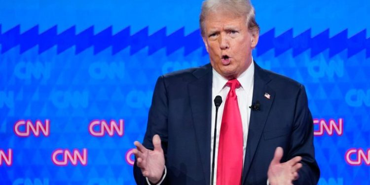 Trump dodged a broad range of questions as Biden struggled onstage