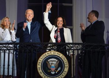 Biden tells White House audience he’s ‘not going anywhere’ during Fourth of July celebration