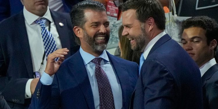 Trump Jr. wants ‘veto power over the RINOs,’ praises Vance to keep MAGA movement going ‘for generations’