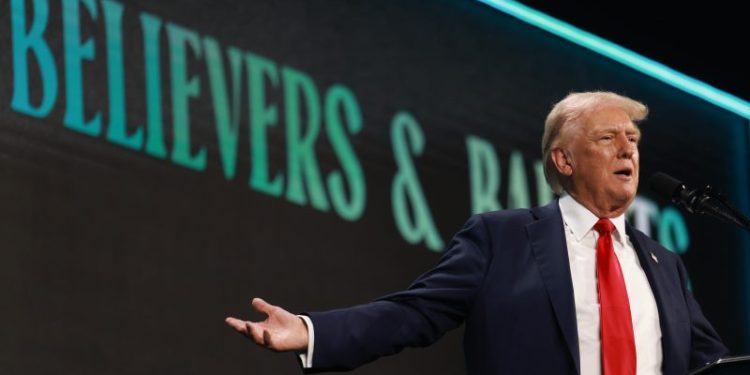 Trump calls Harris a ‘bum,’ complains about Biden’s withdrawal