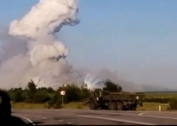 Russia vows to respond after Ukrainian drone attack sets on fire alleged munitions warehouse