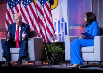 Trump issues many, many falsehoods at Black journalists’ convention