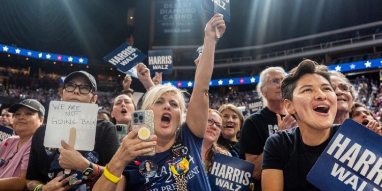 The Harris poll surge is driven heavily by women and younger voters