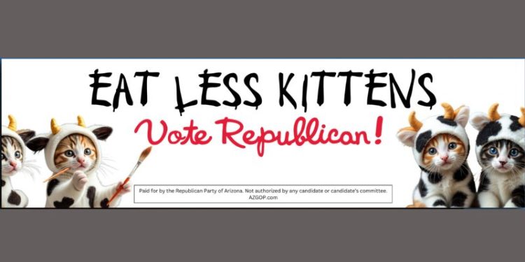 Arizona GOP billboards implore voters to ‘EAT LESS KITTENS’