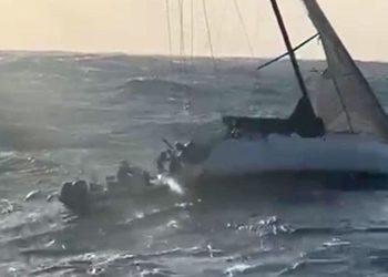 Two rescued from stricken yacht ‘at the mercy of the elements’ in 24-hour ordeal