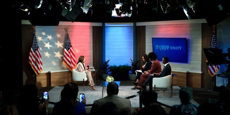 Harris, after weeks of avoiding unscripted moments, launches interview blitz