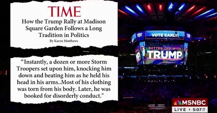 DEROY MURDOCK: I was at the Trump Madison Square Garden rally. MSNBC’s take is absolutely nuts