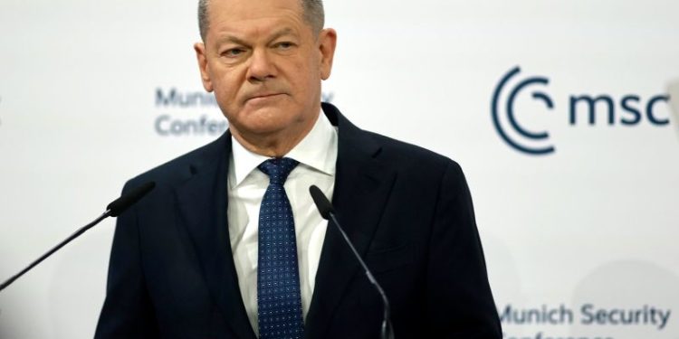 Scholz says Germans will decide their democracy for themselves, hitting back at Vance